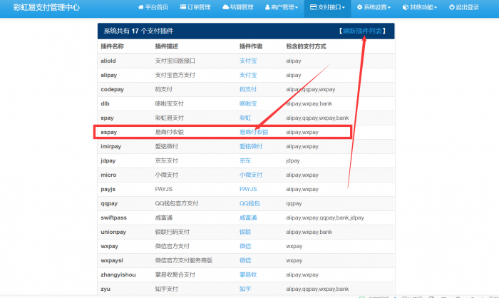 彩虹易支付系统接口插件（易商付通道）-源码交流网
