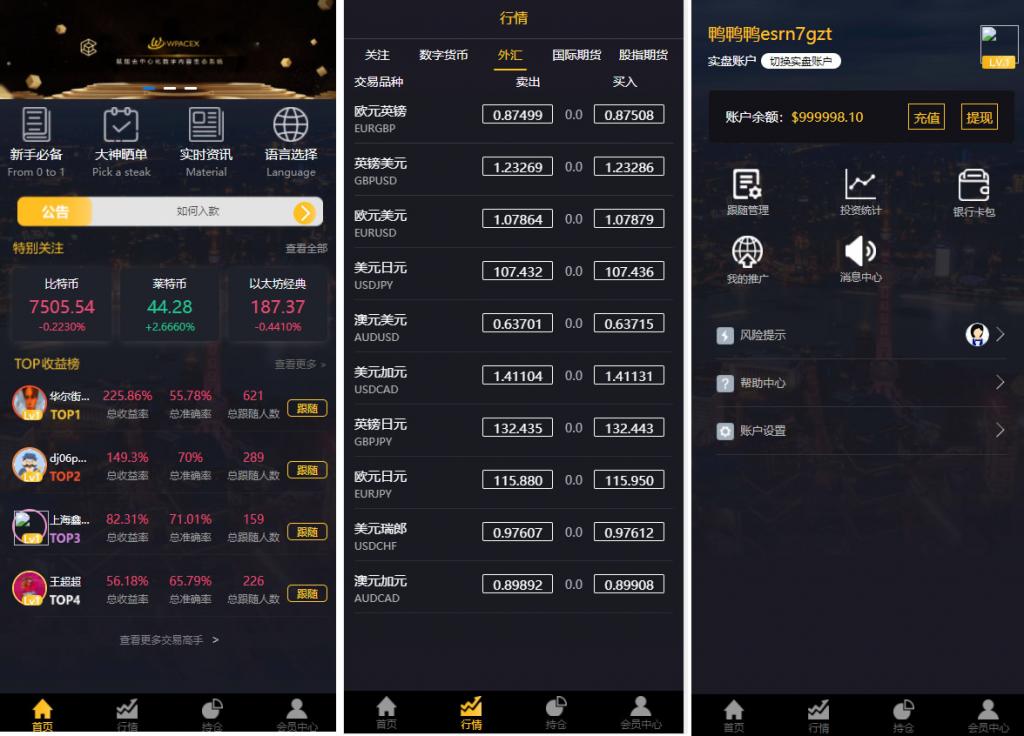 金融理财交易所系统|修复后台|点位|时间|双位盘-源码交流网