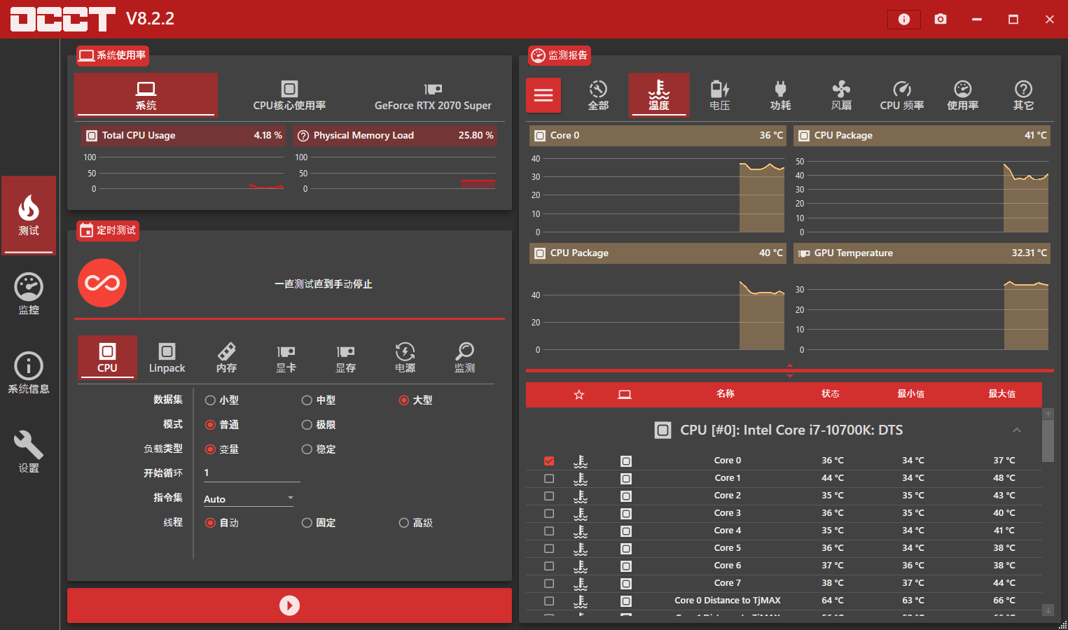 电源检测工具OCCT v10.1.6绿色版-源码交流网