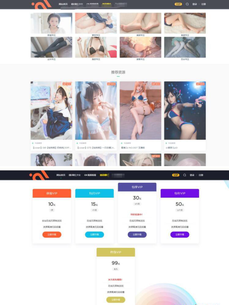 【站长亲测】小姐姐写真WordPress网站源码-源码交流网