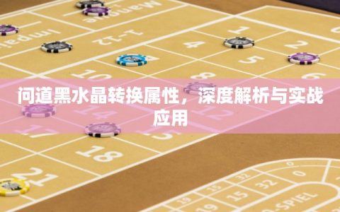 问道黑水晶转换属性，深度解析与实战应用